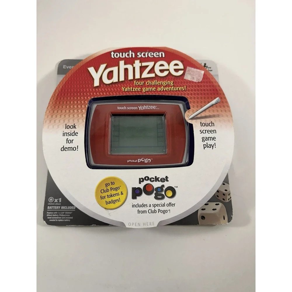 Yahtzee Touch Screen Pocket Pogo Handheld Electronic Game Hasbro 2009